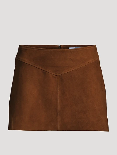 Reformation x Devon Lee Carlson Layla Suede Mini Skirt