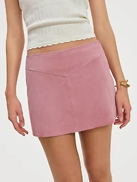 Reformation x Devon Lee Carlson Layla Suede Mini Skirt