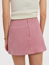 Reformation x Devon Lee Carlson Layla Suede Mini Skirt