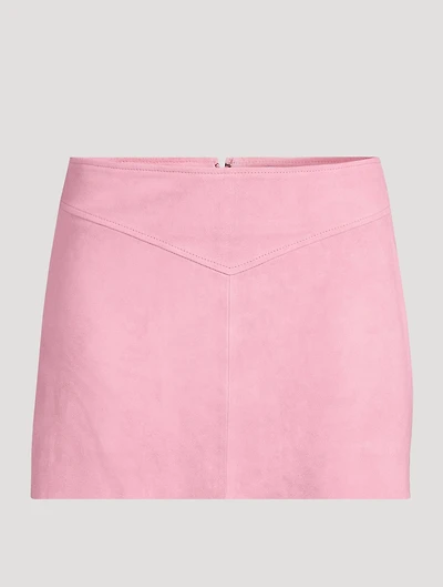 Reformation x Devon Lee Carlson Layla Suede Mini Skirt