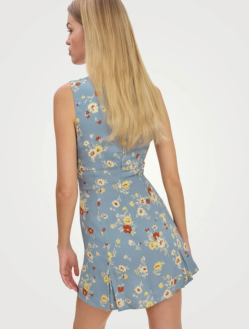 Reformation x Devon Lee Carlson Cher Mini Dress Floral Print