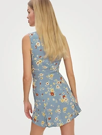 Reformation x Devon Lee Carlson Cher Mini Dress Floral Print