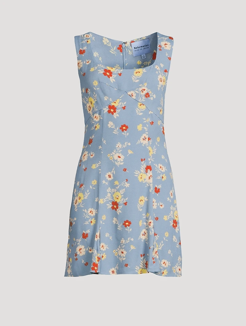 Reformation x Devon Lee Carlson Cher Mini Dress Floral Print