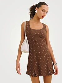 Reformation x Devon Lee Carlson Cher Mini Dress Polka Dot Print