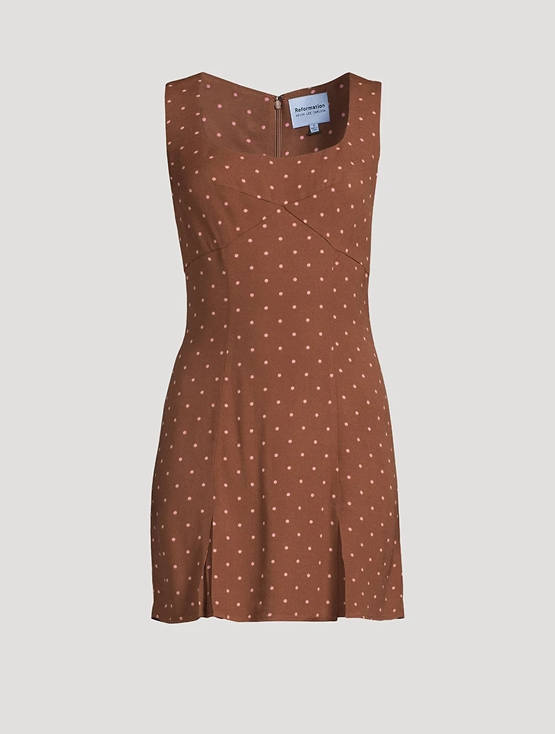 Reformation x Devon Lee Carlson Cher Mini Dress Polka Dot Print
