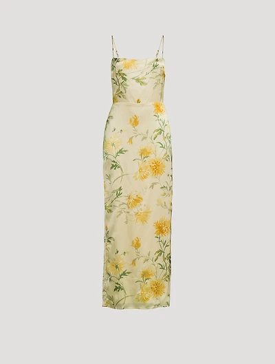 Frankie Silk Maxi Dress Floral Print