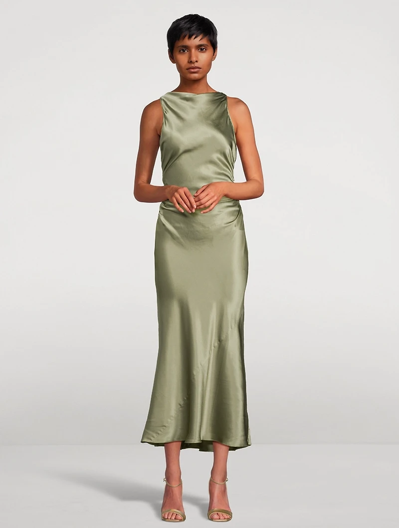 Casette Silk Maxi Dress