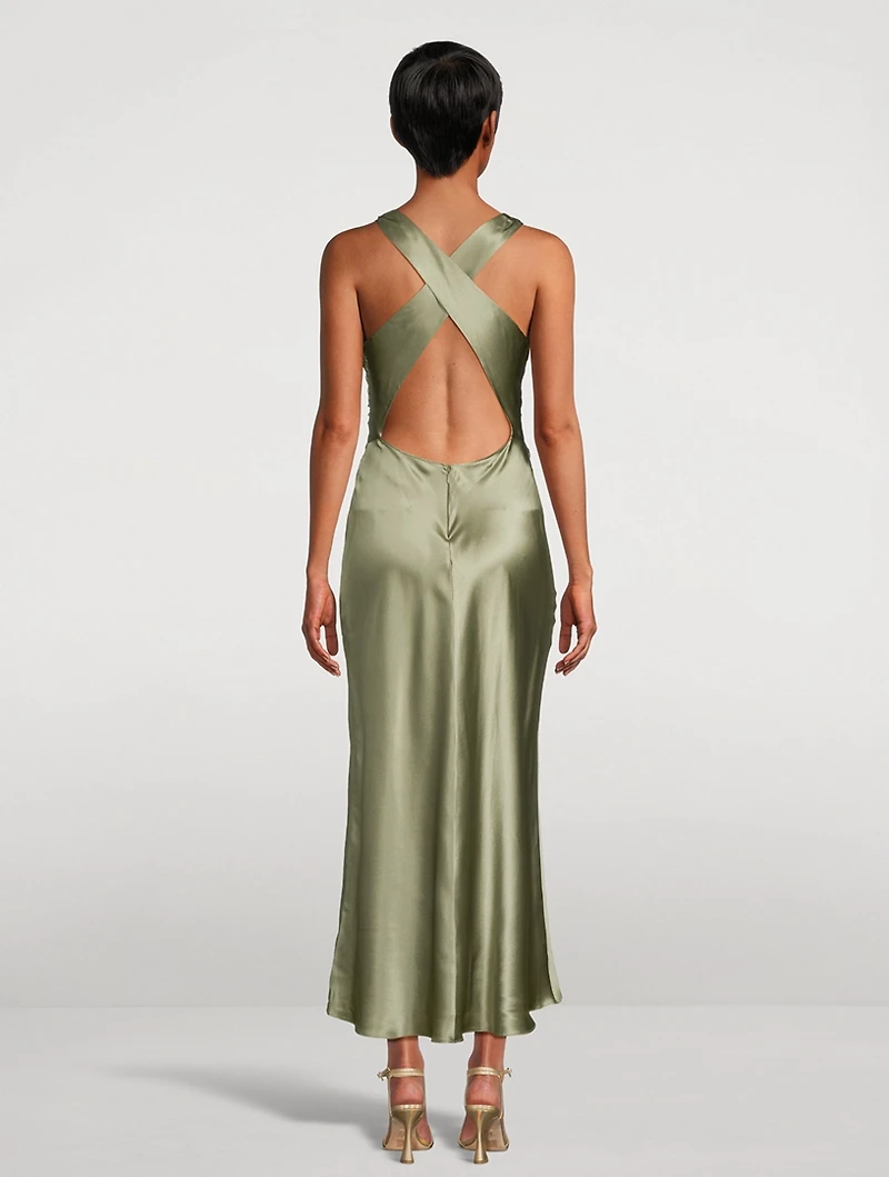 Casette Silk Maxi Dress