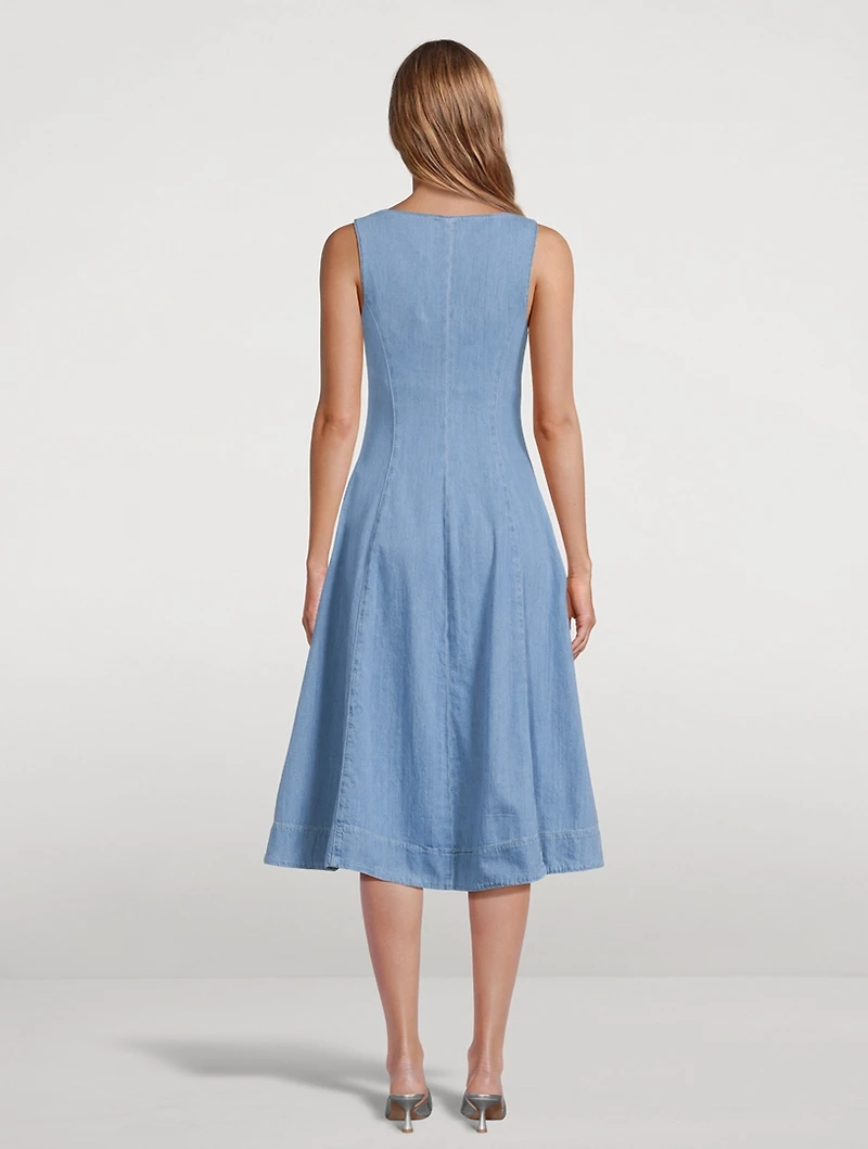 Sebastien Linen Midi Dress