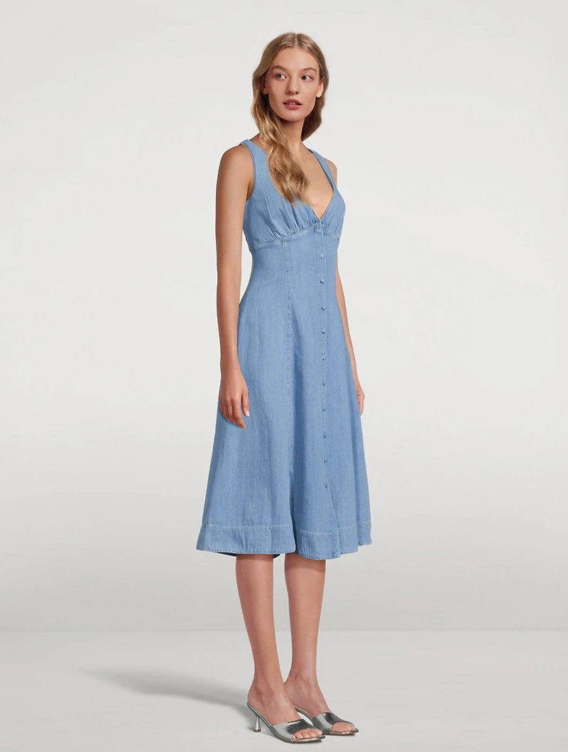 Sebastien Linen Midi Dress