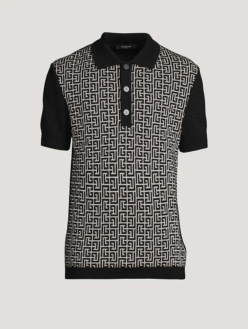 Mix Monogram Knit Polo