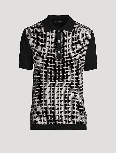 Mix Monogram Knit Polo