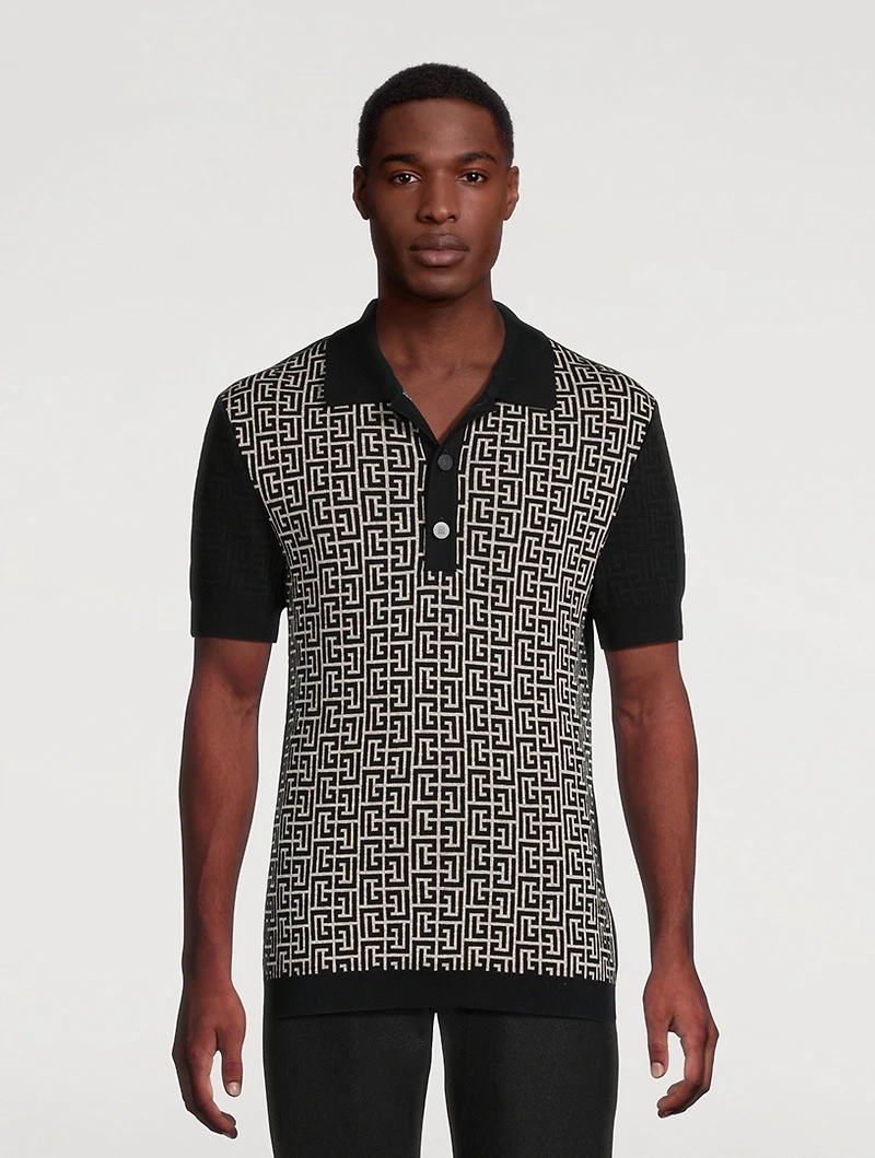 Mix Monogram Knit Polo