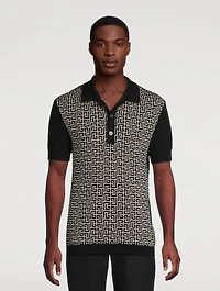 Mix Monogram Knit Polo