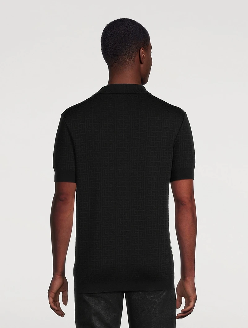 Mix Monogram Knit Polo