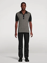 Mix Monogram Knit Polo