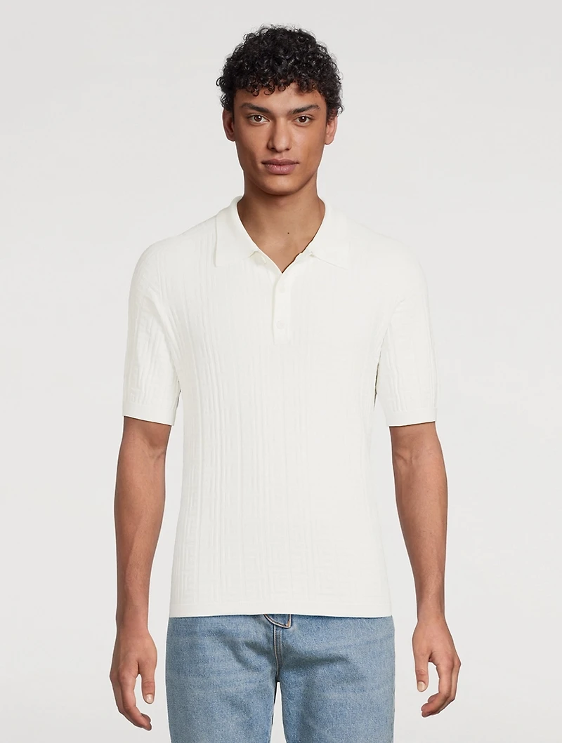 Monogram Knit Polo Shirt