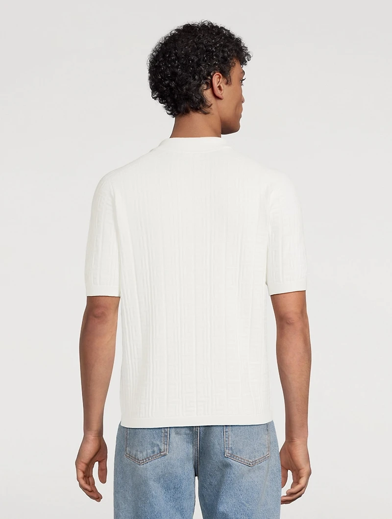 Monogram Knit Polo Shirt