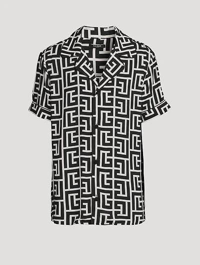 Pajama Shirt Monogram Print