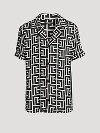Pajama Shirt Monogram Print