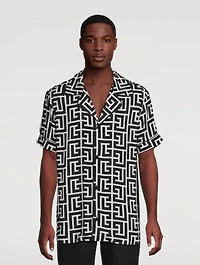 Pajama Shirt Monogram Print