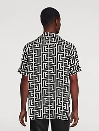 Pajama Shirt Monogram Print