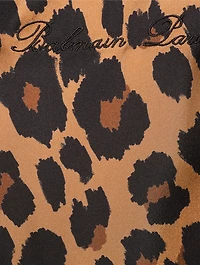 Silk Pajama Shirt Leopard Print