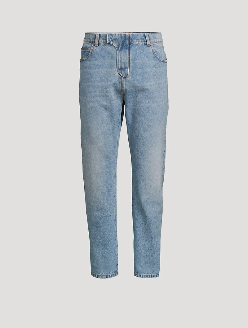 Cotton Straight-Leg Jeans