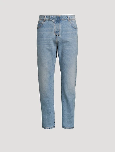 Cotton Straight-Leg Jeans