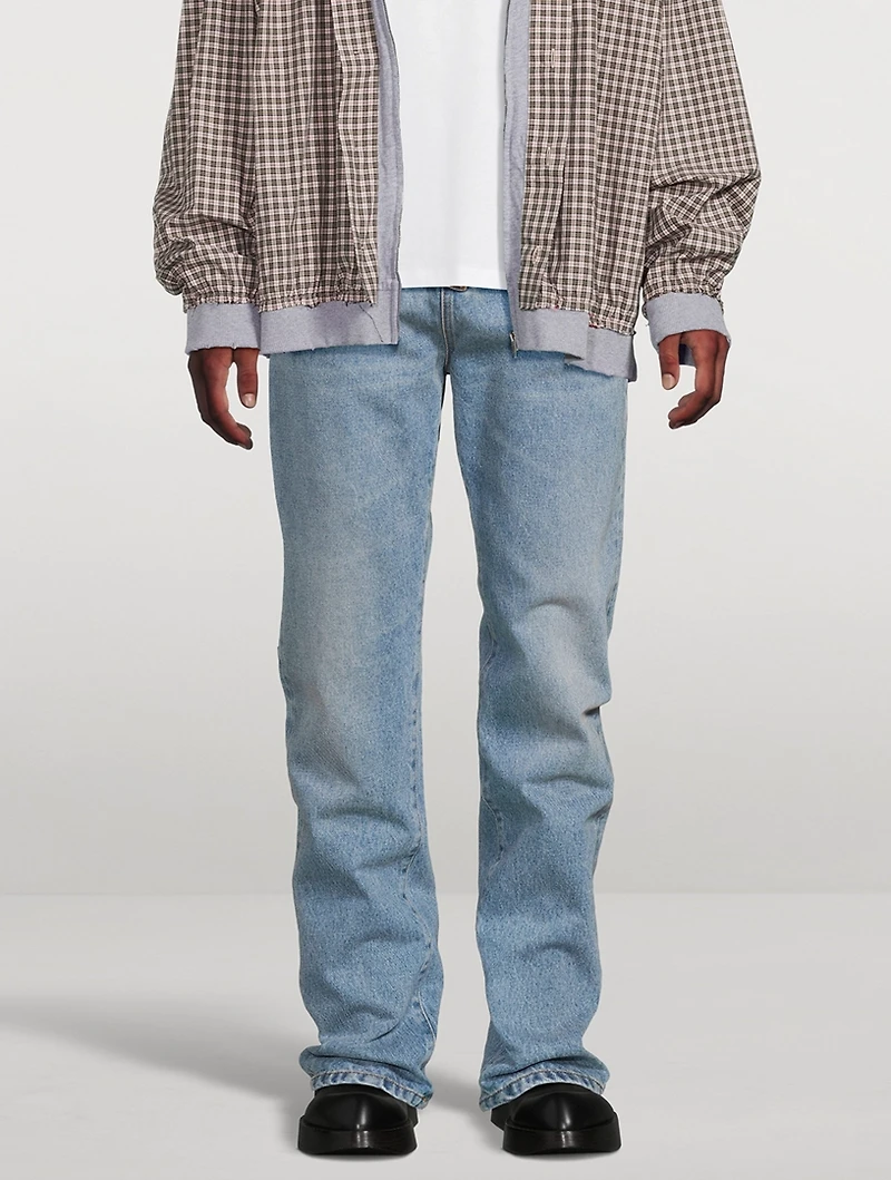 Cotton Straight-Leg Jeans