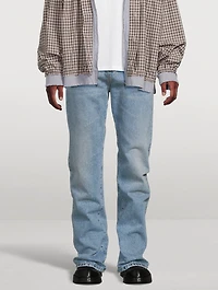 Cotton Straight-Leg Jeans