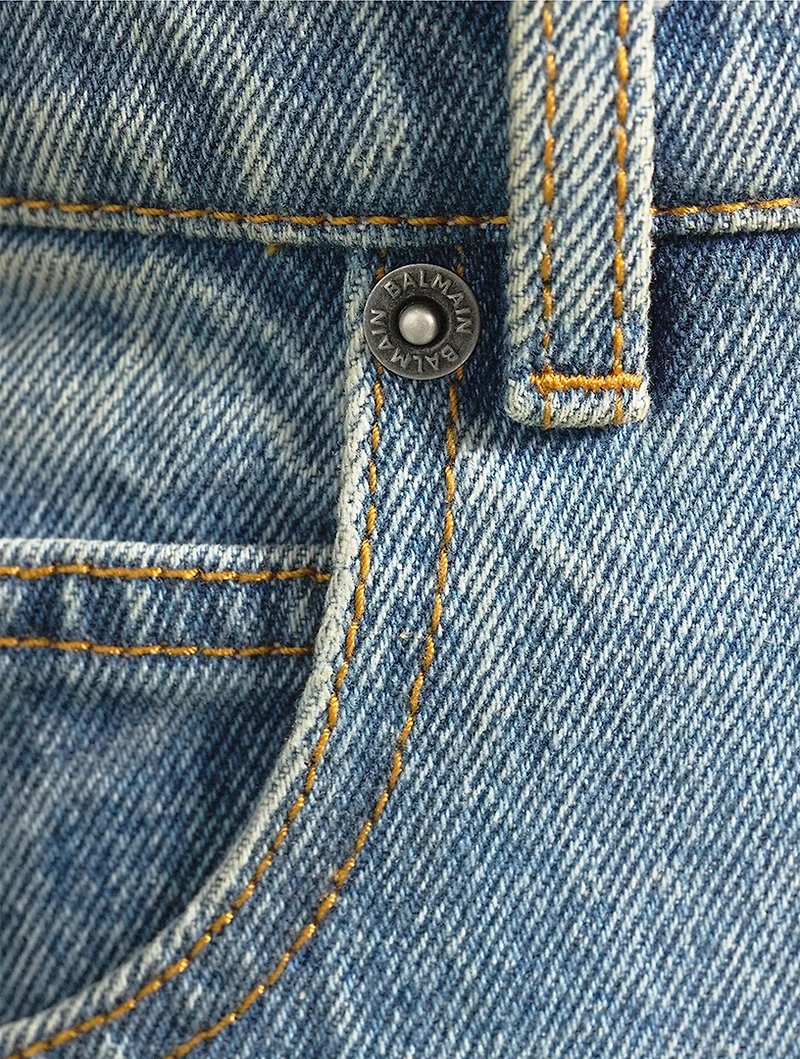 Cotton Straight-Leg Jeans