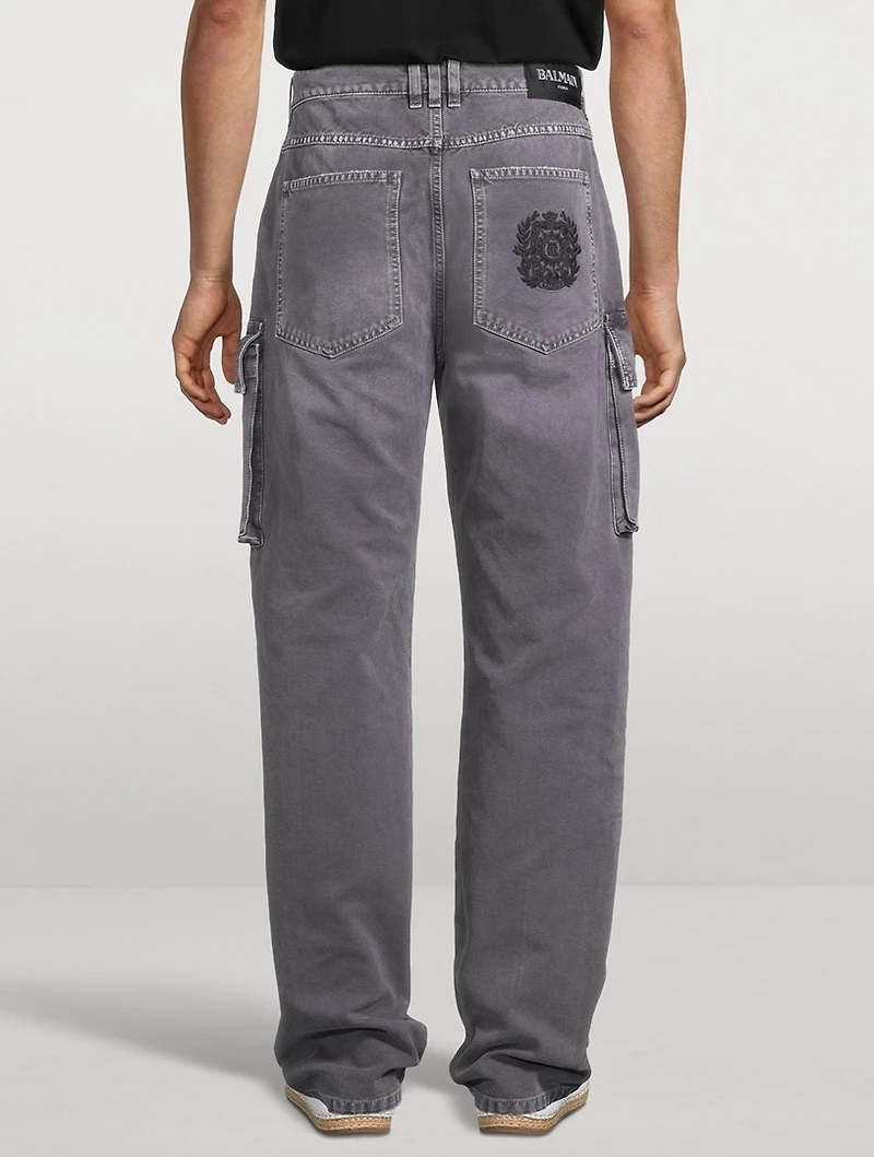 Relaxed Jeans With Cargo Pockets