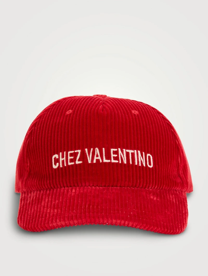 Chez Valentino Velvet Baseball Cap