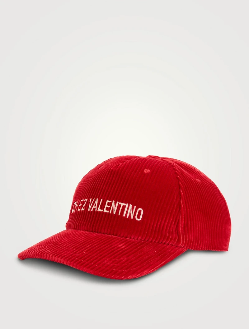 Chez Valentino Velvet Baseball Cap