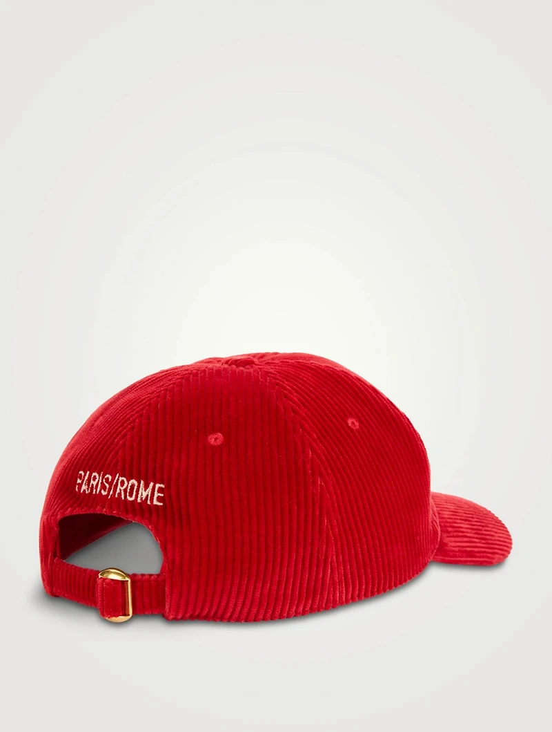 Chez Valentino Velvet Baseball Cap