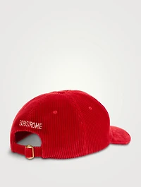 Chez Valentino Velvet Baseball Cap