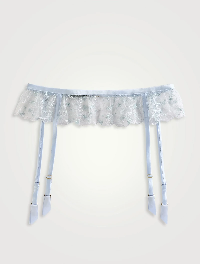 Mathilde Embroidered Garter Belt