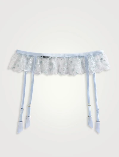 Mathilde Embroidered Garter Belt