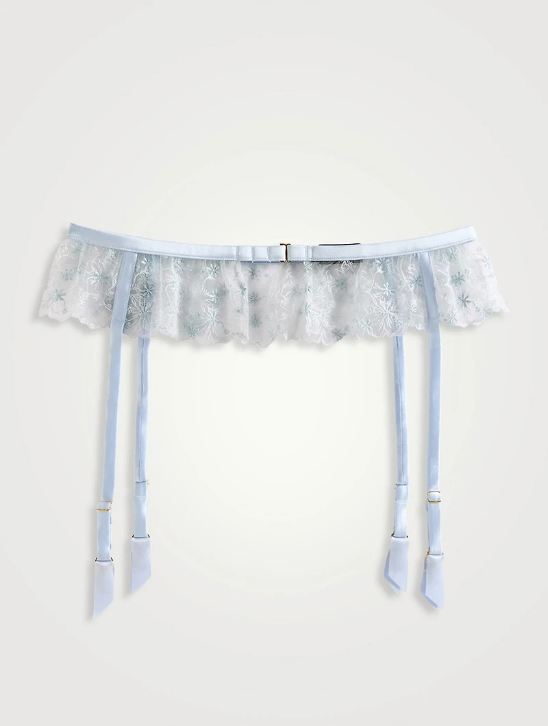 Mathilde Embroidered Garter Belt