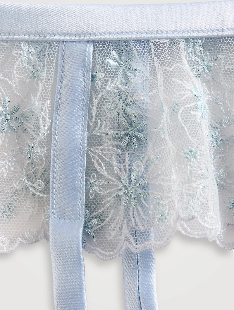 Mathilde Embroidered Garter Belt