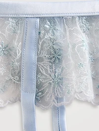 Mathilde Embroidered Garter Belt