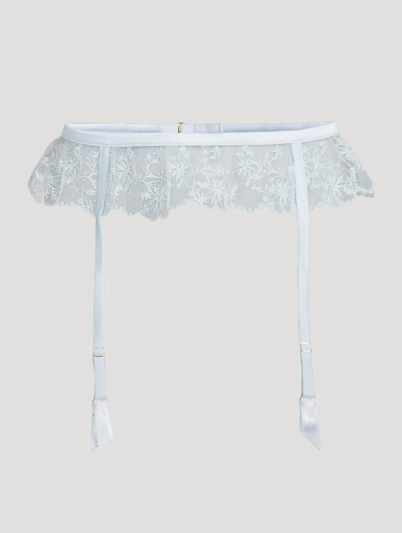 Mathilde Embroidered Garter Belt