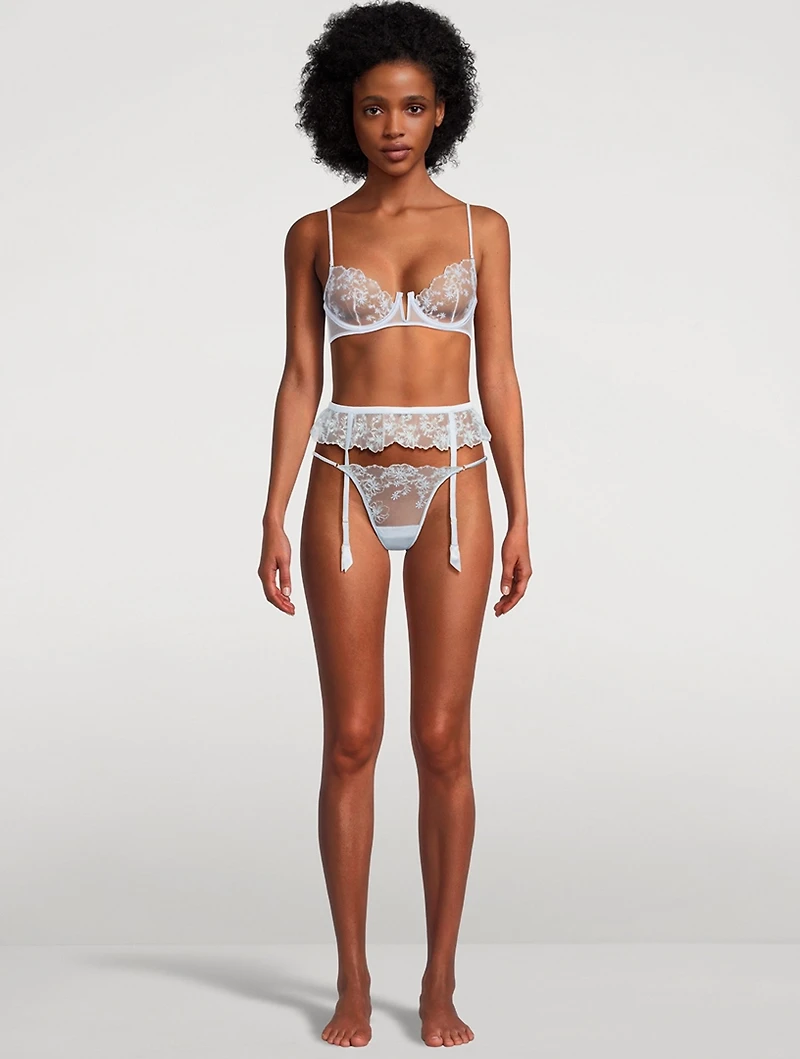 Mathilde Embroidered Garter Belt
