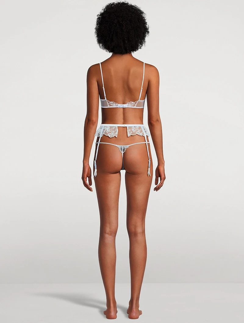 Mathilde Embroidered Garter Belt