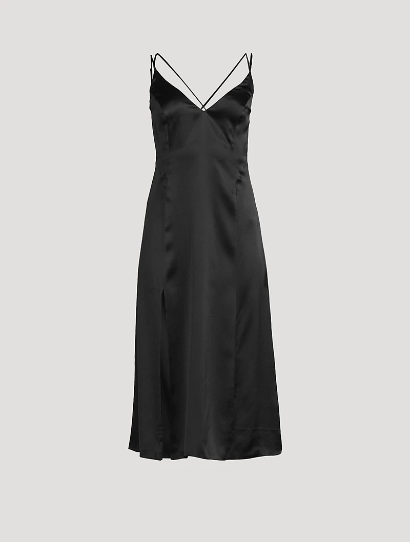 Soie Tie-Back Silk Slip Dress