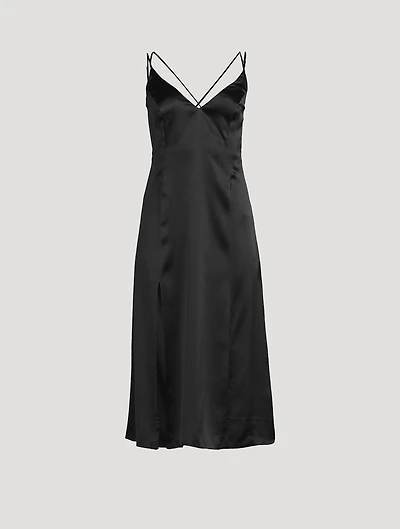 Soie Tie-Back Silk Slip Dress