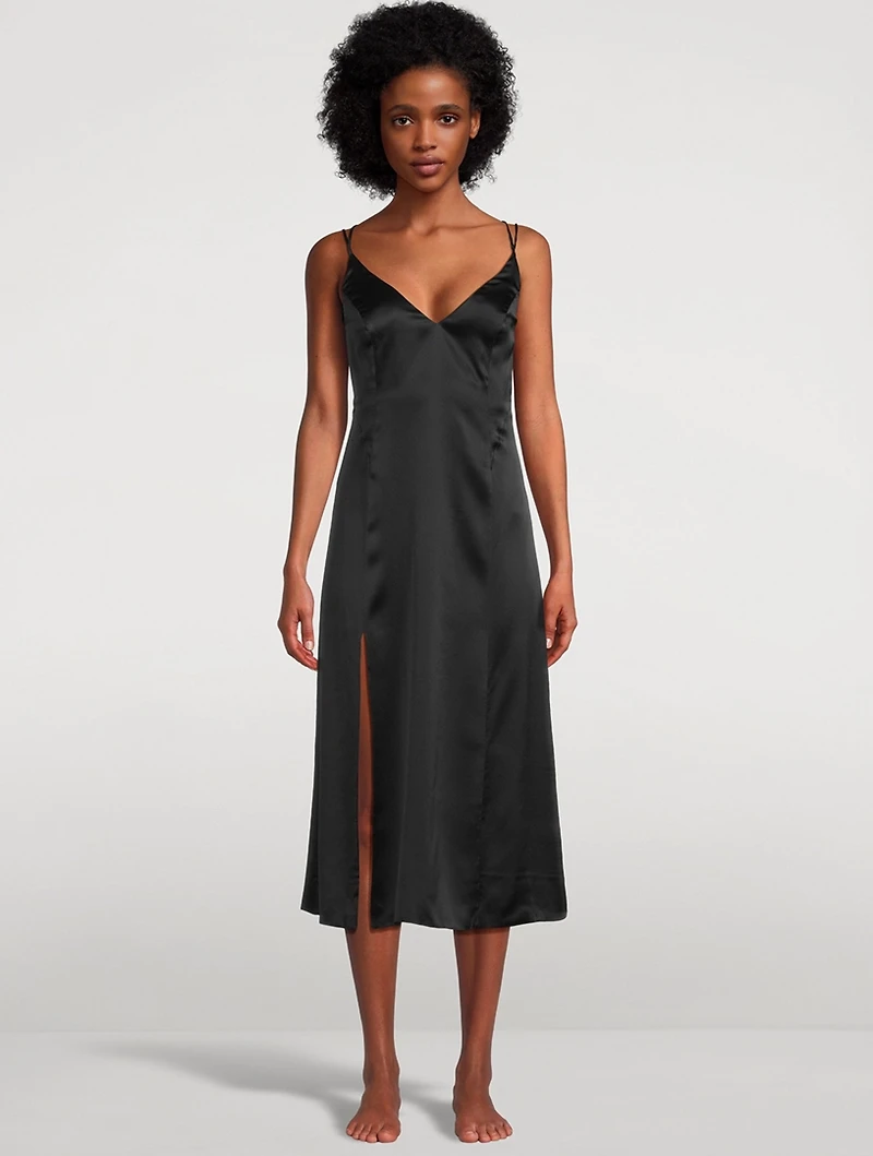 Soie Tie-Back Silk Slip Dress