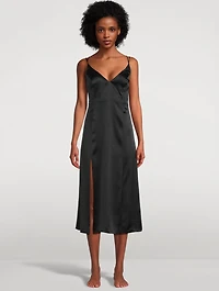 Soie Tie-Back Silk Slip Dress
