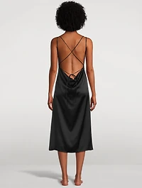 Soie Tie-Back Silk Slip Dress